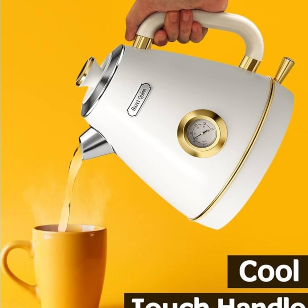 COPY - Hazel Quinn White and Gold Electric Kettle - Picture 8 of 11